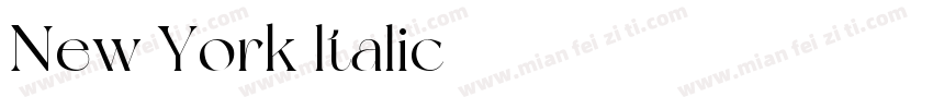 New York ltalic字体转换